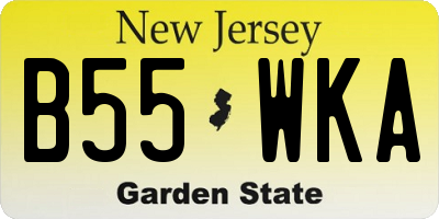 NJ license plate B55WKA