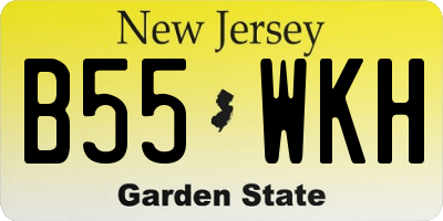 NJ license plate B55WKH