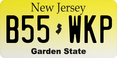 NJ license plate B55WKP