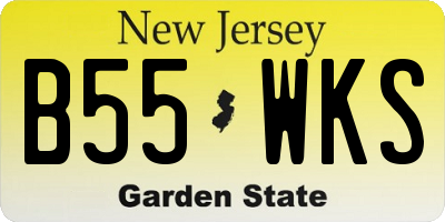 NJ license plate B55WKS