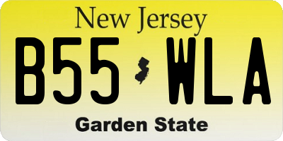 NJ license plate B55WLA