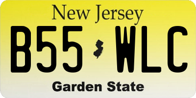NJ license plate B55WLC