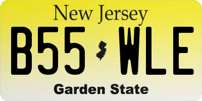 NJ license plate B55WLE