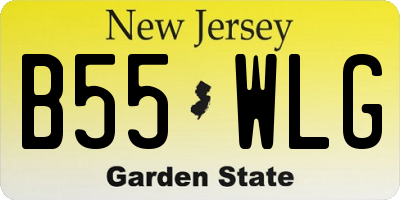NJ license plate B55WLG