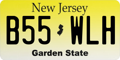 NJ license plate B55WLH
