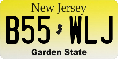 NJ license plate B55WLJ