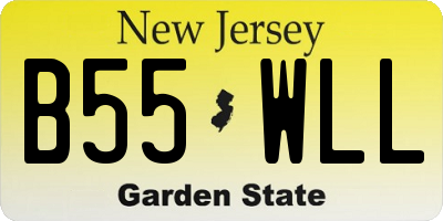 NJ license plate B55WLL