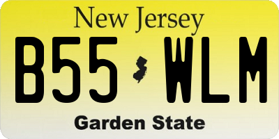 NJ license plate B55WLM