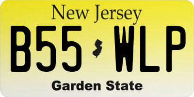 NJ license plate B55WLP