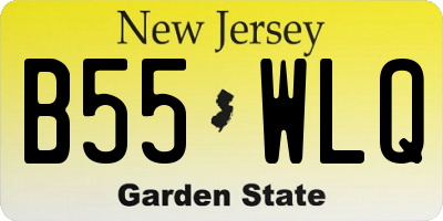 NJ license plate B55WLQ
