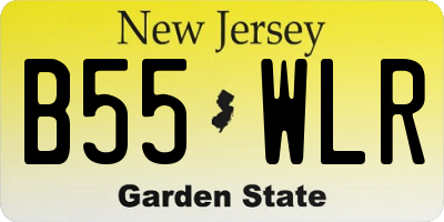 NJ license plate B55WLR