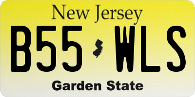 NJ license plate B55WLS