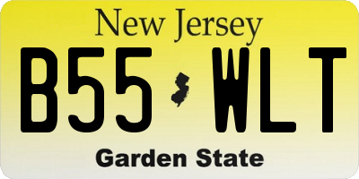 NJ license plate B55WLT