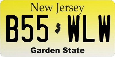 NJ license plate B55WLW