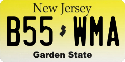 NJ license plate B55WMA