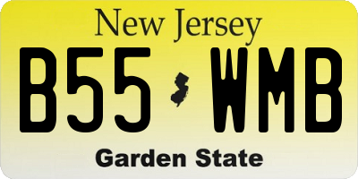 NJ license plate B55WMB
