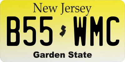 NJ license plate B55WMC