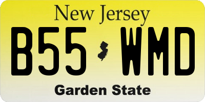 NJ license plate B55WMD
