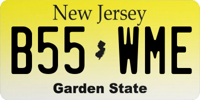 NJ license plate B55WME