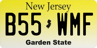 NJ license plate B55WMF