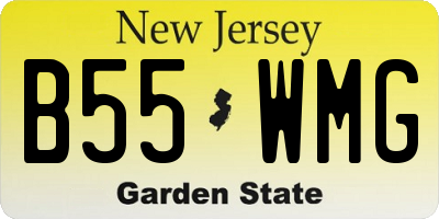 NJ license plate B55WMG