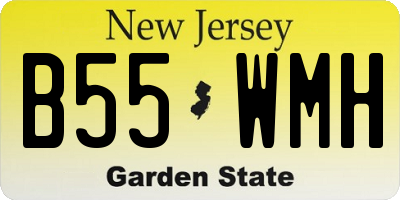 NJ license plate B55WMH