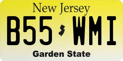 NJ license plate B55WMI