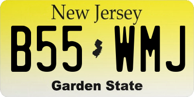 NJ license plate B55WMJ