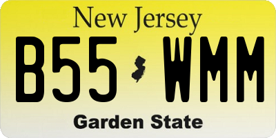 NJ license plate B55WMM