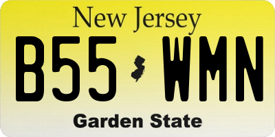 NJ license plate B55WMN