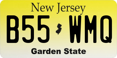 NJ license plate B55WMQ