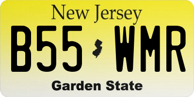 NJ license plate B55WMR