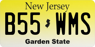 NJ license plate B55WMS