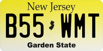 NJ license plate B55WMT