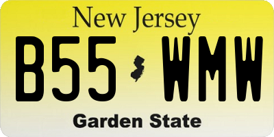 NJ license plate B55WMW