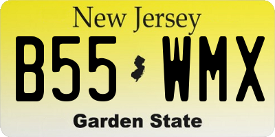 NJ license plate B55WMX