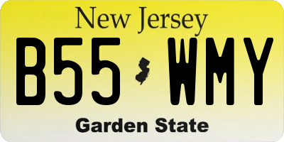 NJ license plate B55WMY
