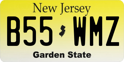 NJ license plate B55WMZ