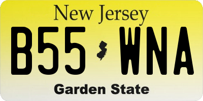 NJ license plate B55WNA