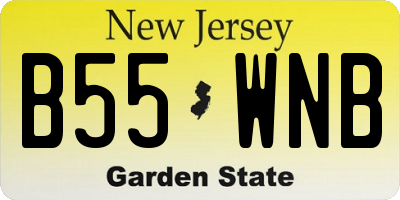 NJ license plate B55WNB