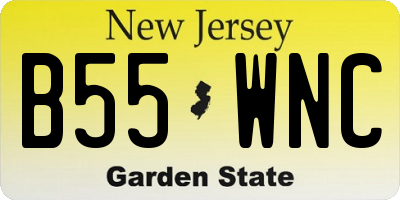 NJ license plate B55WNC