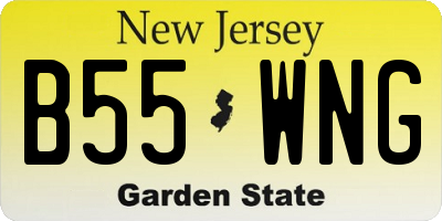 NJ license plate B55WNG