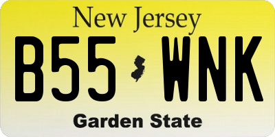 NJ license plate B55WNK