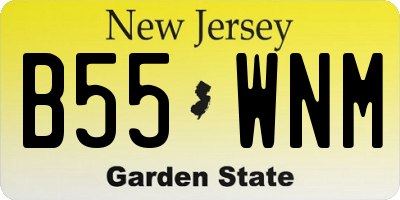 NJ license plate B55WNM