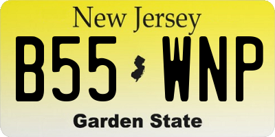 NJ license plate B55WNP