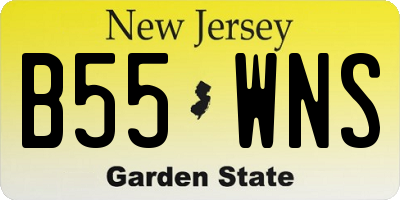 NJ license plate B55WNS