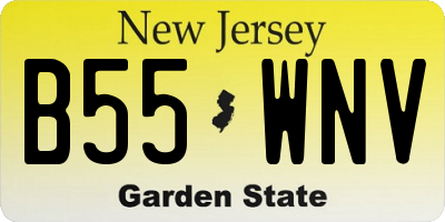 NJ license plate B55WNV