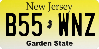 NJ license plate B55WNZ