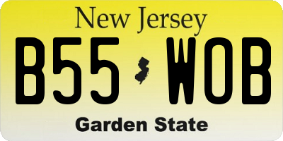 NJ license plate B55WOB