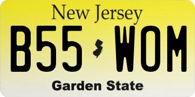 NJ license plate B55WOM